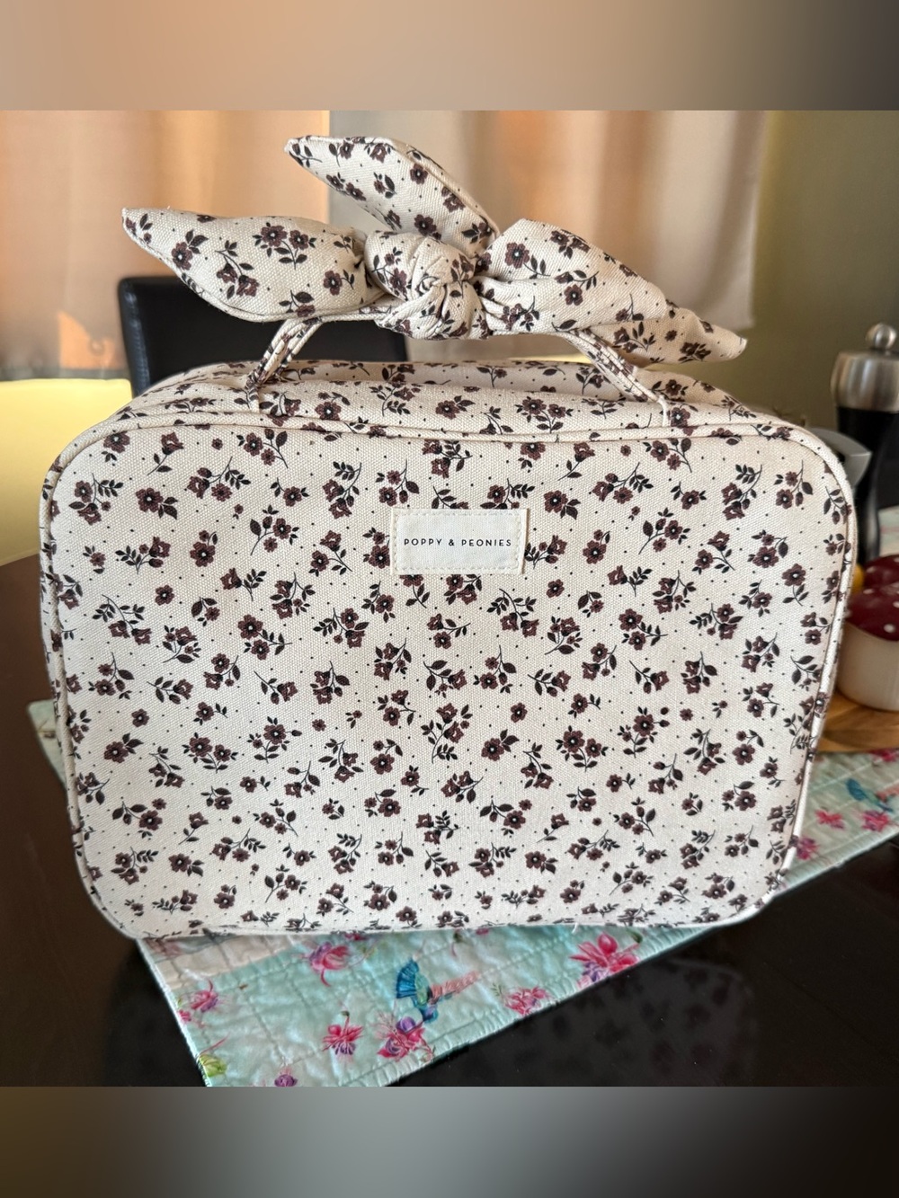 Poppy & Peonies Hook Me Up Cosmetic Case